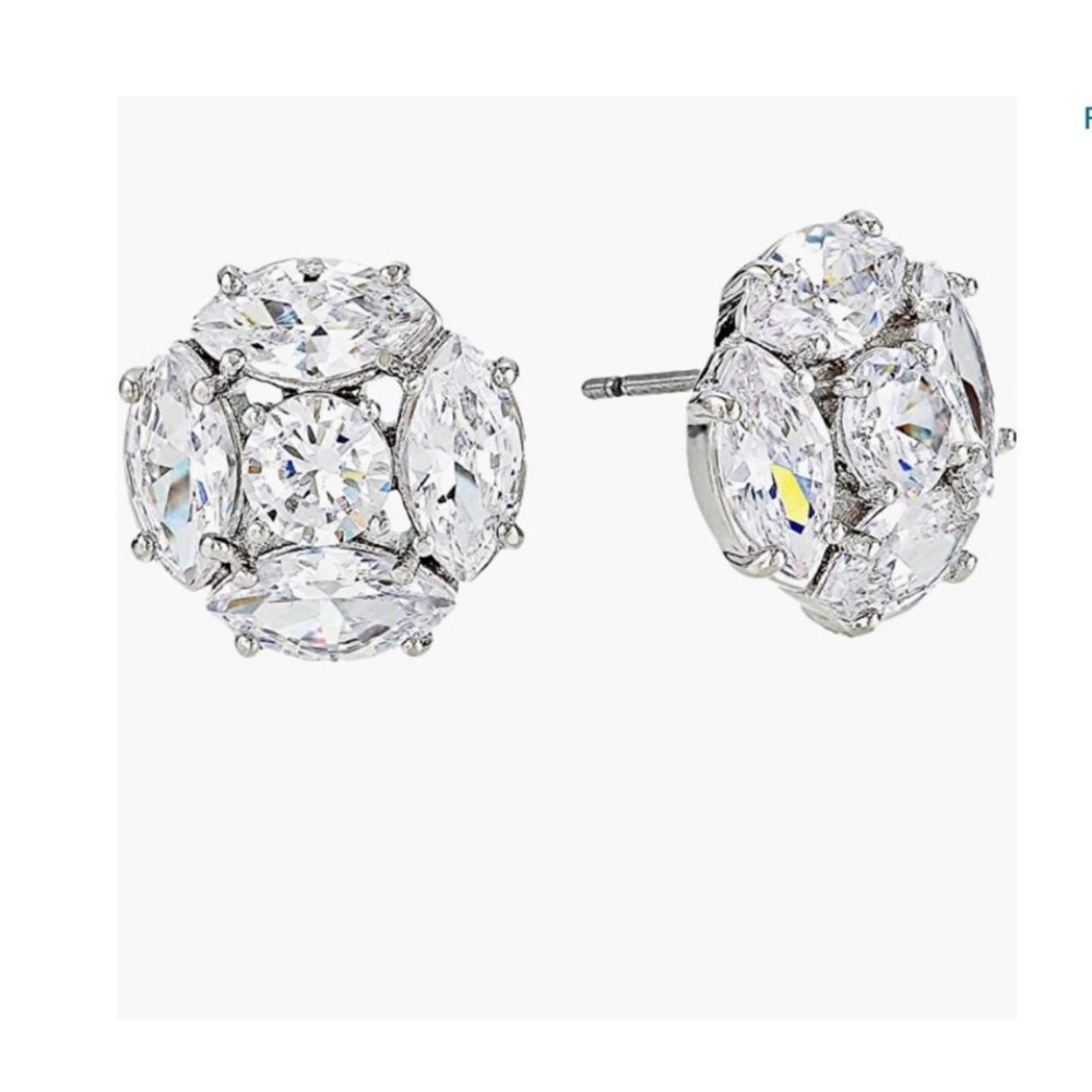 KATE SPADE  CUBIC ZIRCONIA FLORAL EARRINGS